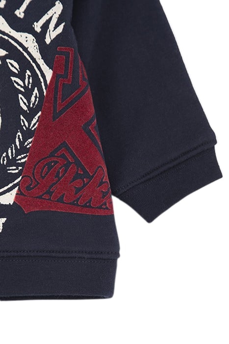 BABY BOYS’ NAVY SWEATSHIRT WITH XL VINTAGE SHIELD PRINT 5
