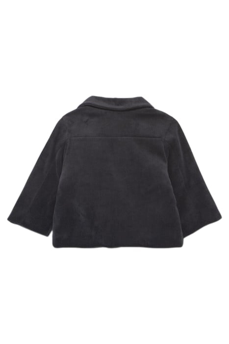 GIRLS’ BLACK CORDUROY BIKER-STYLE CARDIGAN 2