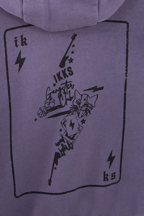 BABY BOYS’ VIOLET HOODED CARDIGAN WITH PRINT ON BACK 6