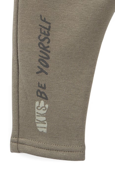 BABY BOYS’ KHAKI DOUBLE ELASTICATED WAISTBAND JOGGERS 6