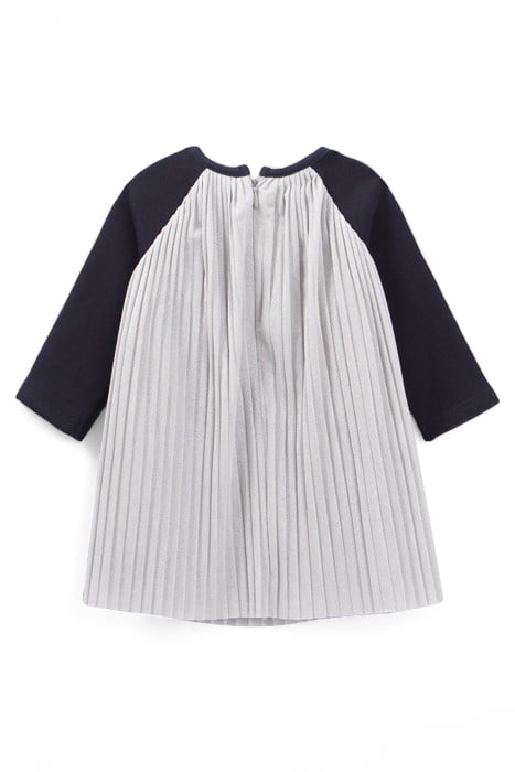 BABY GIRLS’ GREY PLEATED DRESS 2