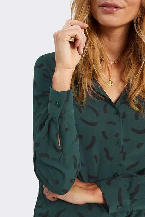 IMPERIAL GREEN WAVE PRINT SHIRT 6