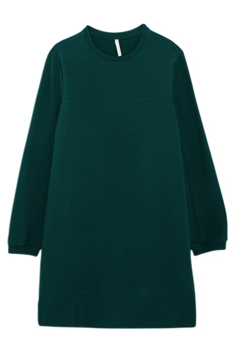 IMPERIAL GREEN SWEATSHIRT DRESS WITH SLOGAN ON BACK 3