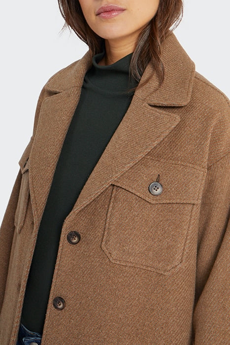 FAWN OVERSHIRT-STYLE LONG COAT 4