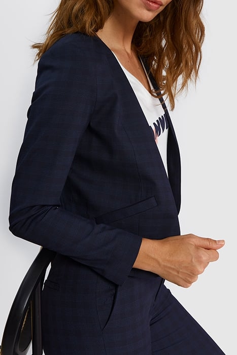 NAVY CHECK SUIT JACKET 5
