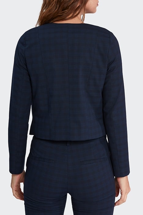 NAVY CHECK SUIT JACKET 2