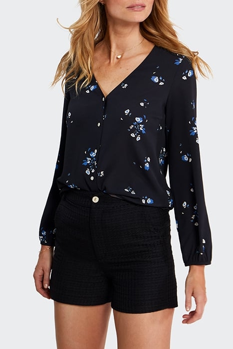 BLACK FLORAL BOUQUET PRINT BLOUSE 1