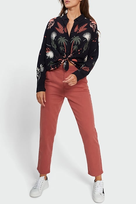 BLACK XL PLANT PRINT SHIRT 2