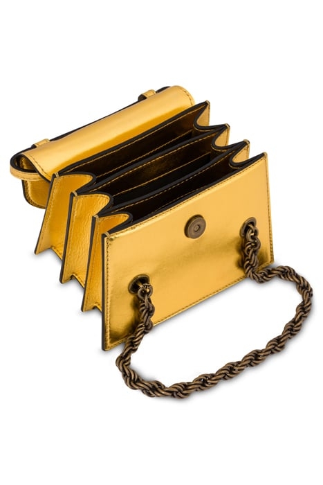 PADLOCK MINI BAG IN LAMINATED NAPPA GOLD 5