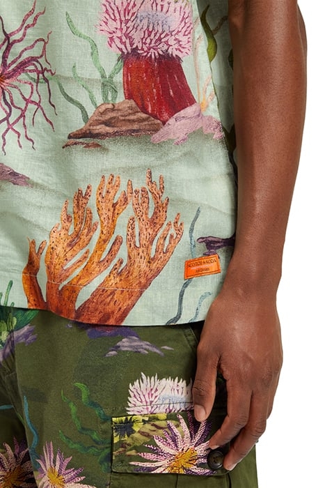 LINEN VISCOSE AOP CORAL REEF AOP 7