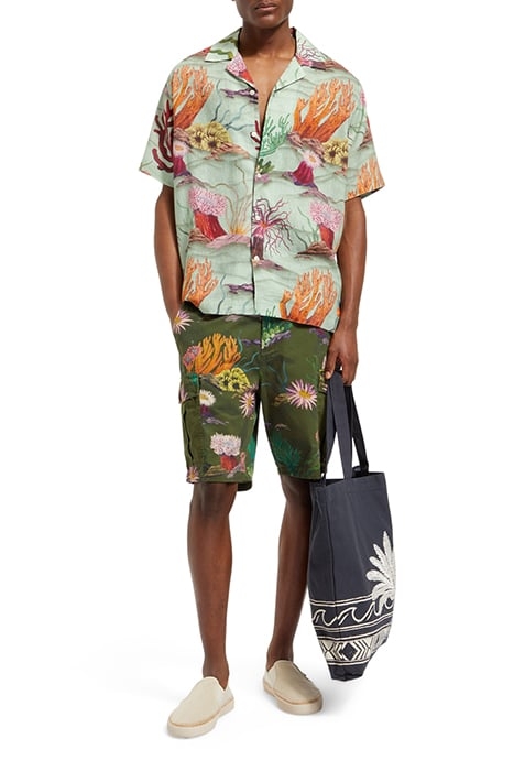 LINEN VISCOSE AOP CORAL REEF AOP 3