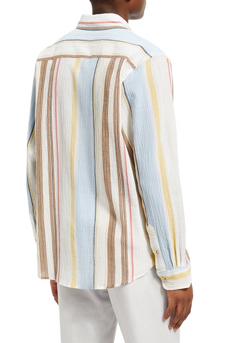 CRINKLED VOILE STRIPE SHIRT MULTI STRIPE 2