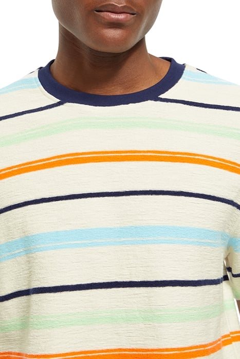 STRUCTURED STRIPED T-SHIRT MULTICOLOUR STRIPE 5