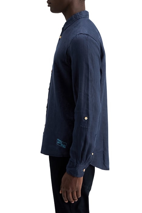 LINEN SHIRT WITH ROLL-UP NAVY 6
