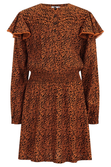 DRESS MID LENGTH BROWN 3