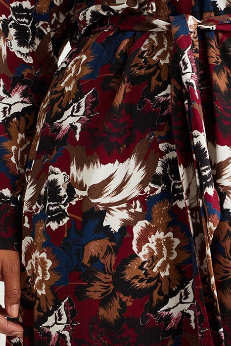 DRESS MID LENGTH BURGUNDY RED 5