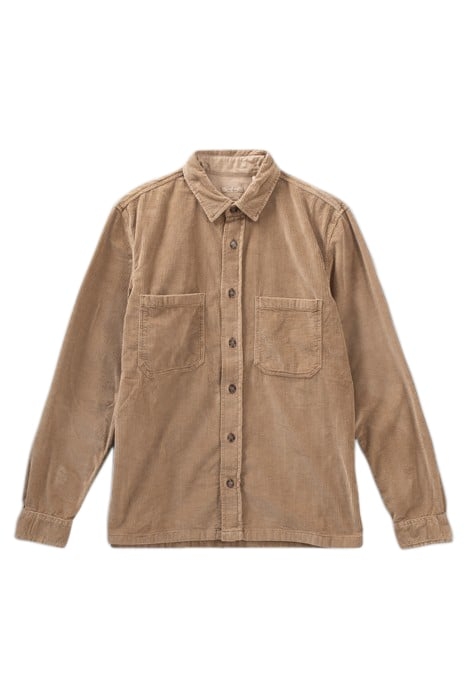 BEIGE CORDUROY REGULAR OVERSHIRT BEIGE 1