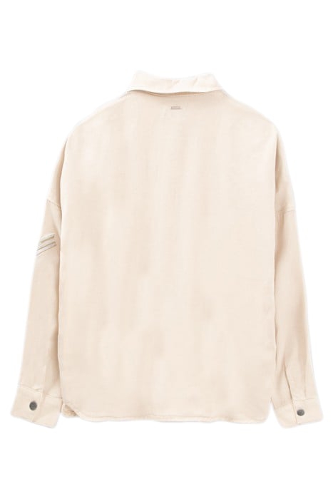 GIRLS ECRU LYOCELL® SHIRT WITH ZIPPED POCKETS SNOW WHITE 2