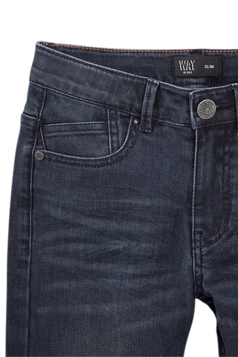 BOYS’ BLUE SLIM JEANS WITH PLACED DISTRESSING BLUE 3