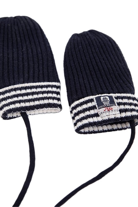 BABY BOYS’ NAVY RIBBED KNIT MITTENS NAVY 4
