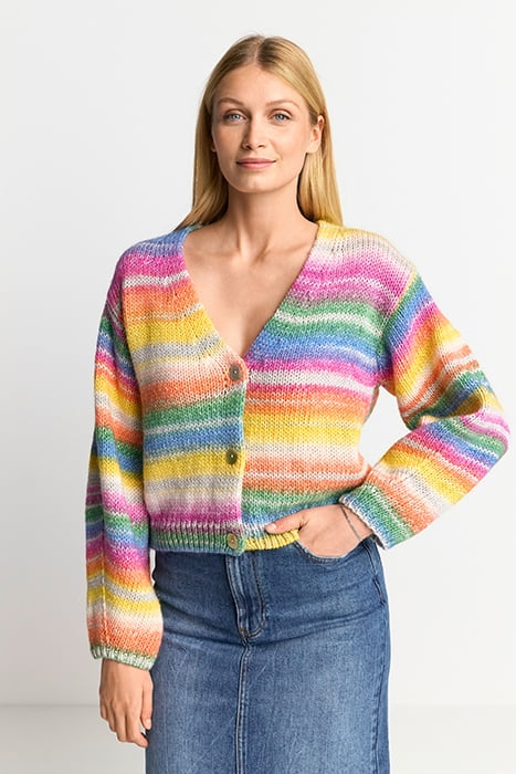 CARDIGAN SPACE DYE YARN CRUISE BLUE 1