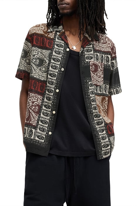 MARQUEE SS SHIRT JET BLACK/ECRU 5