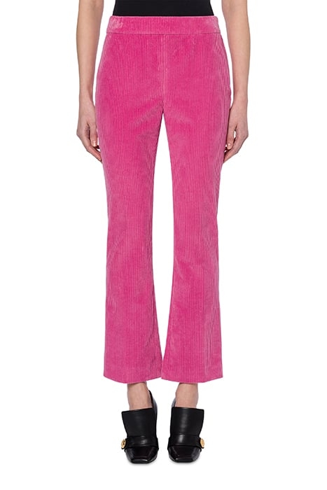 CORDUROY FLARE TROUSERS PINK 1