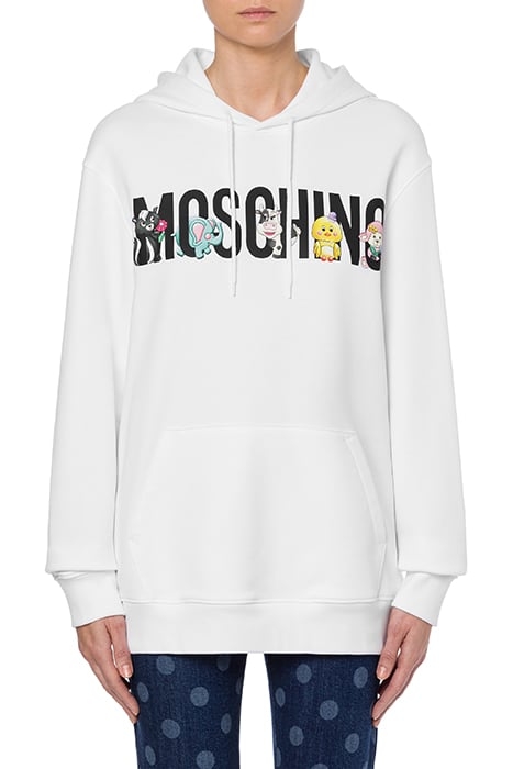 CALICO ANIMALS LOGO HOODIE WHITE 1