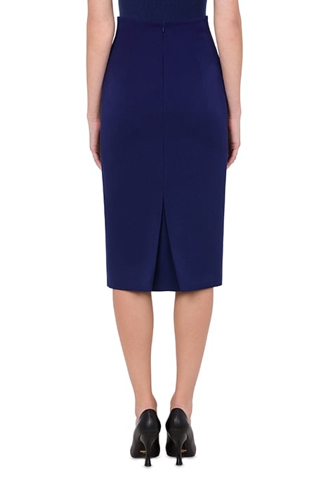 WOOL FAILLE SKIRT BLUE 2