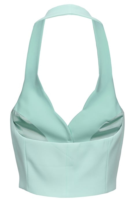 GIOVIALE GILET CREPE STRETCH LIGHT BLUE GLASS 2