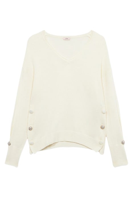 SWEATSHIRT WITH ZIP AND HOOD WHITE 3