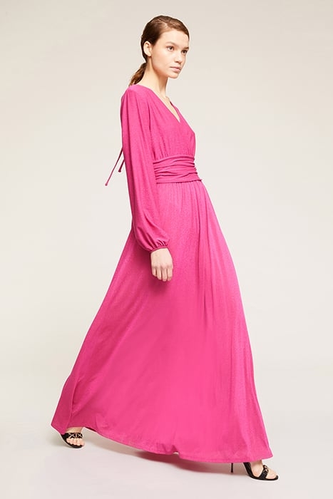 LONG DRAPED DRESS IN LUREX JERSEY 1