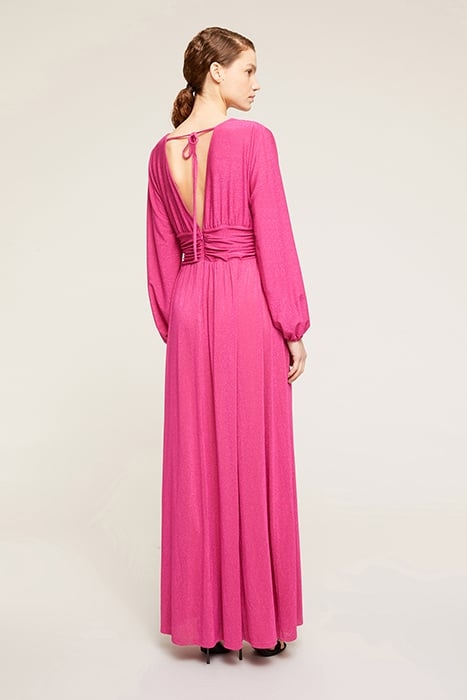 LONG DRAPED DRESS IN LUREX JERSEY 2