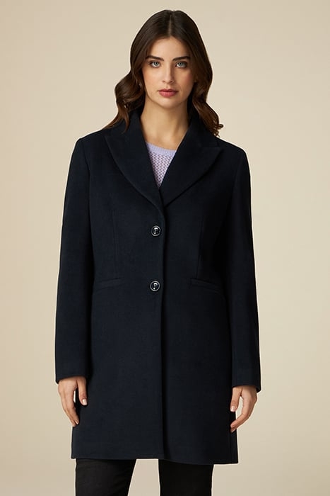 LEATHER-EFFECT WATERFALL JACKET BLUE 1