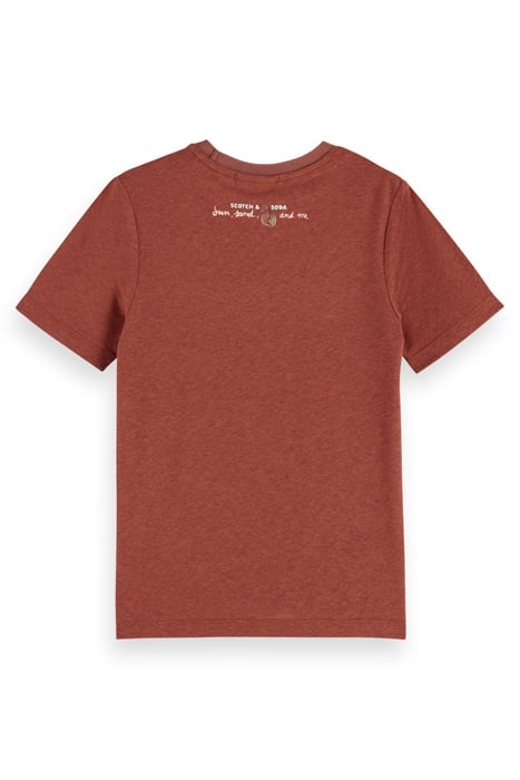 SLIM-FIT LINEN BLEND T-SHIRT TERRACOTTA 2
