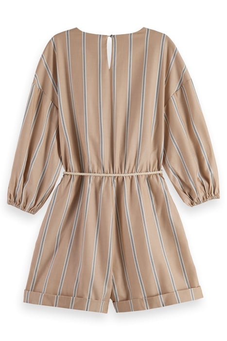 SHORT JUMPSUIT WITH MULTICOLOR EMBROIDERY ROPE STRIPE 2