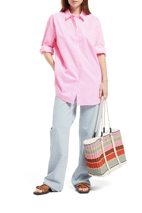 SWIMWEAR COLLECTION - PAPER STRAW SHOPPER BAG SOFT ICE 2