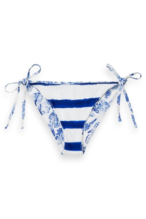 REVERSIBLE PRINTED BIKINI BOTTOM SHELL BATIK BLUE 3