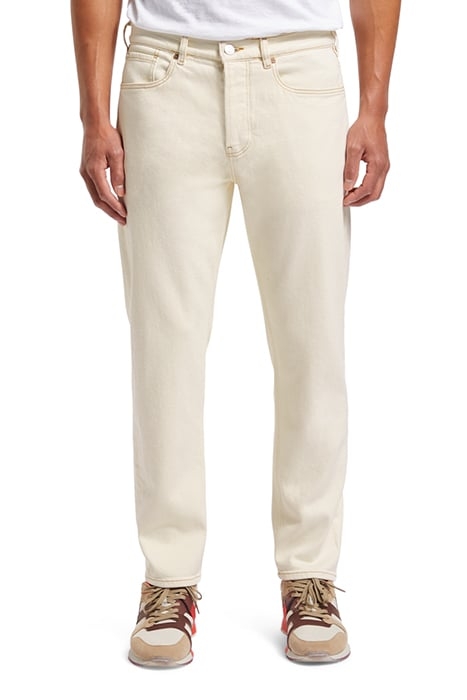 THE DROP REGULAR TAPER JEANS WHITEWASH 1