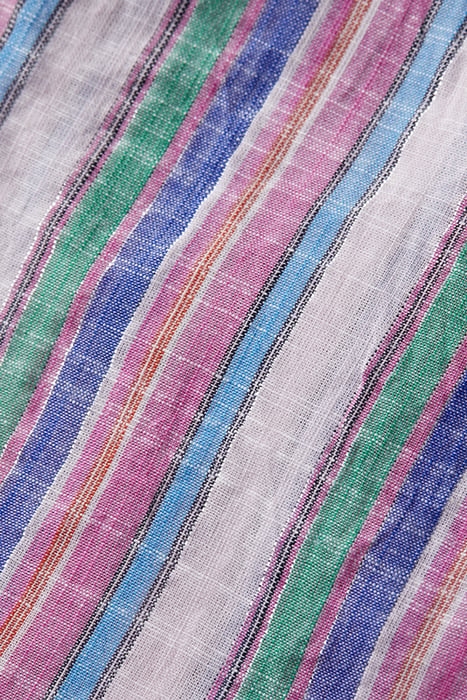 STRIPED BALLOON SLEEVE SHIRT BEACH STRIPE 8