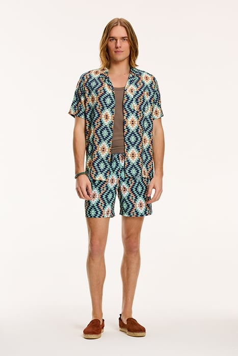 MAYAN GEO SHIRT LIGHT MOSS GREEN 6