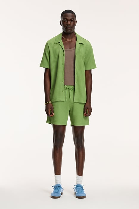 OSCAR WAFFLE STRUCTURE SHORTS LIGHT OLIVE GREEN 6