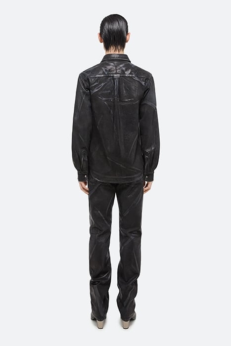 FOIL SHIRT JKT COTTON BLACK DISTRESS METAL CRASH 2