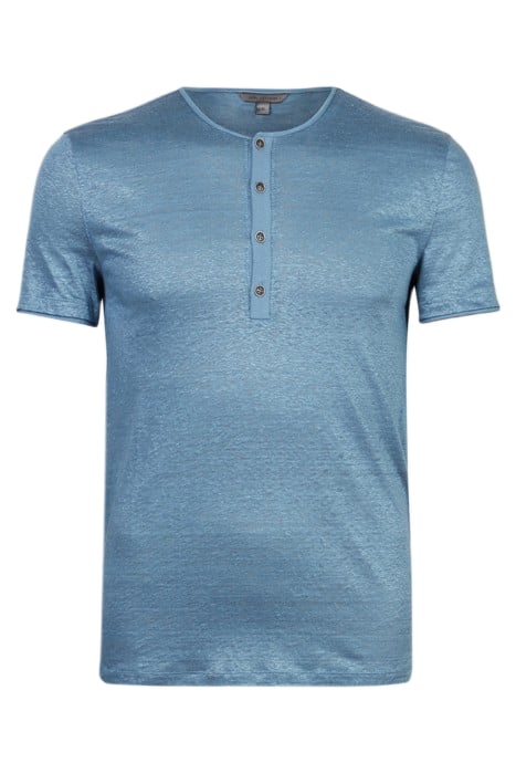 BLEECKER REGULAR FIT SS HENLEY WITH PICK DUTCH BLUE 1