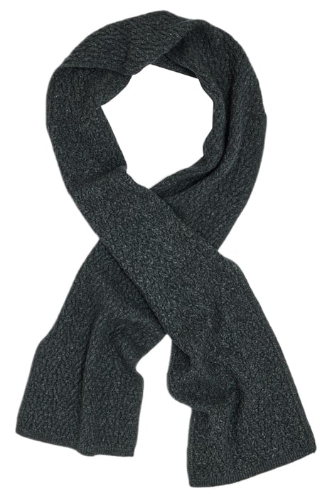 CABLE SCARF CHARCOAL HTR 1