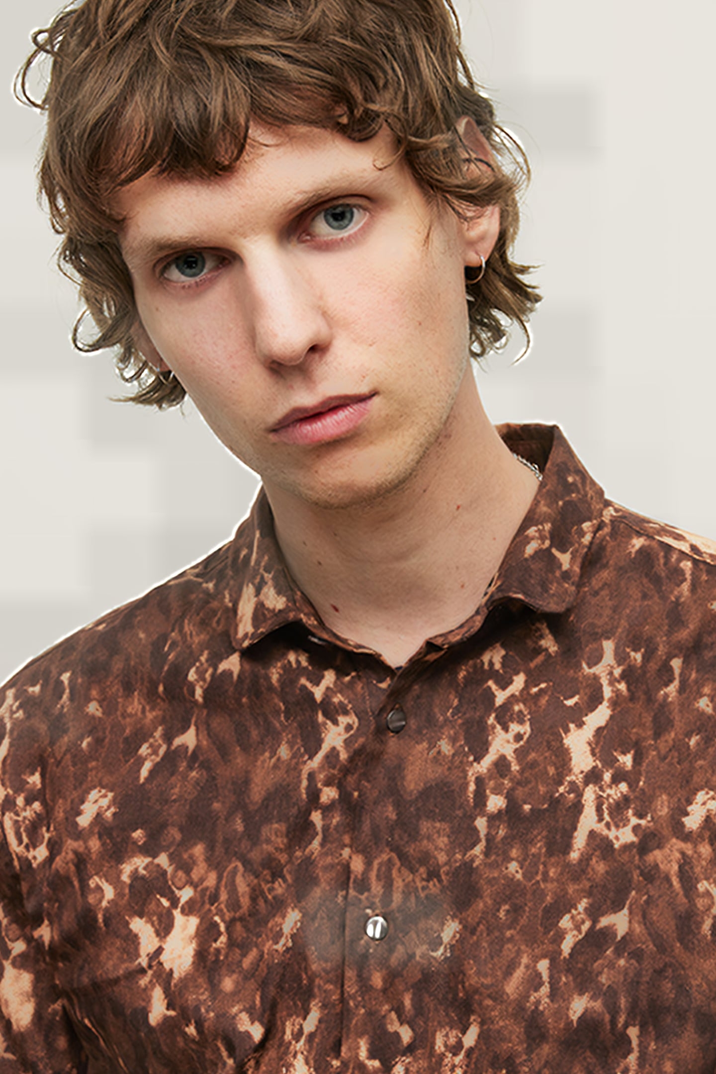 SLIM FIT SHIRT WITH WIRE INSERTED SHAPED BURNT CLAY 2