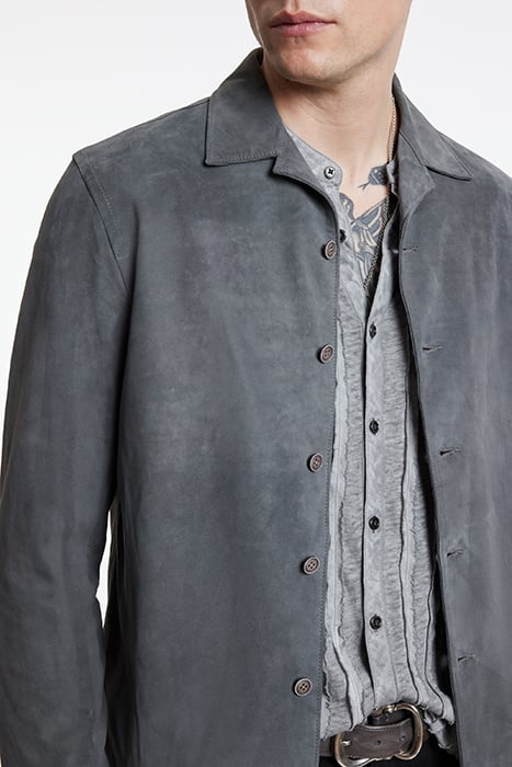 SIMO SHIRT - CAMP SHIRT BUTTON CLOSURE R IRON GREY 3