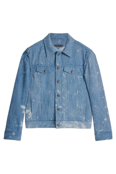 TRUCKER JACKET WITH RAW EDGES DUTCH BLUE 2