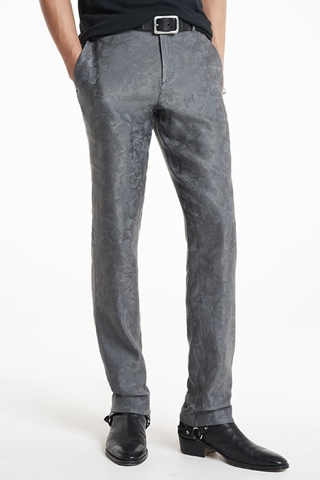 SLIM FIT PANTS WITH WELT HIP POCKET AND IRON GREY 1