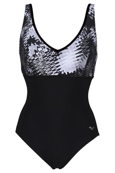 W ZORA WING BACK ONE PIECE C-CUP BLACK MULTI-BLACK 1